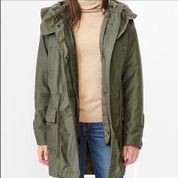green winter coat